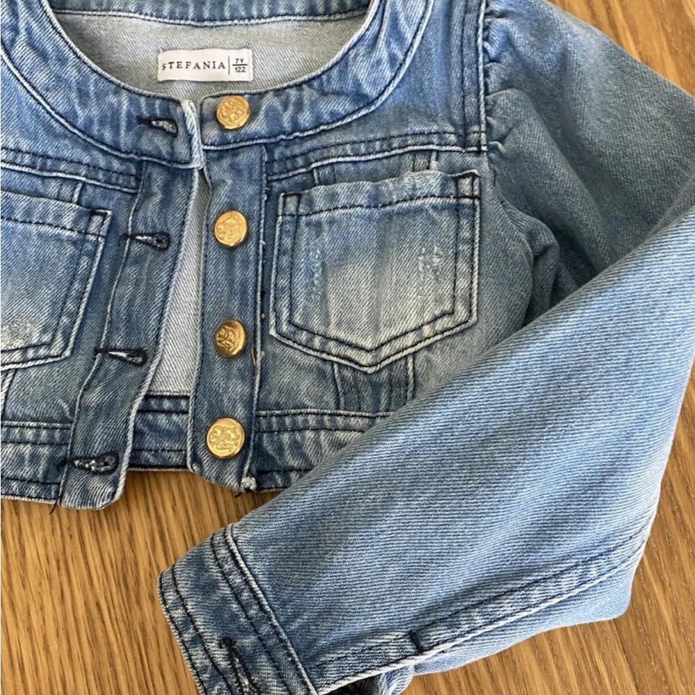 Stefania Pinyagina Girl Denim Jean Jacket Size 7